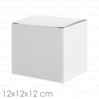 Pudełko fasonowe "KOSTKA"  12x12x12 cm  BIAŁE 