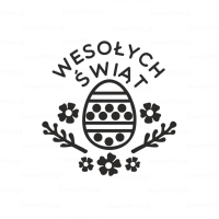 Stempel wielkanocny JAJKO W KROPKI