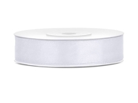 Wstążka satynowa 12 mm - BIAŁA