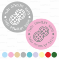 Personalizowane naklejki dla rękodzieła z guzikami - SweetPrint.pl
