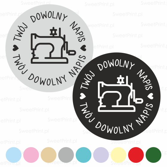 personalizowane naklejki z maszyną do szycia - SweetPrint.pl