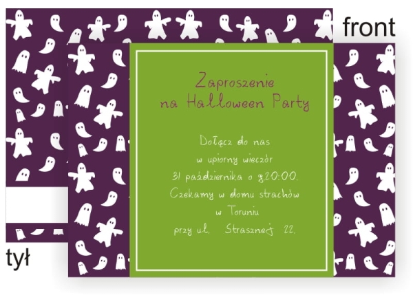 zaproszenia na halloween duszki