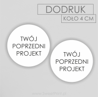 DODRUK --> Okrągłe naklejki  4 cm,  biały papier