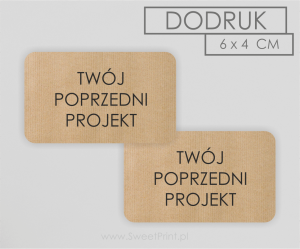 DODRUK --> Naklejki  kraft 6x4 cm 
