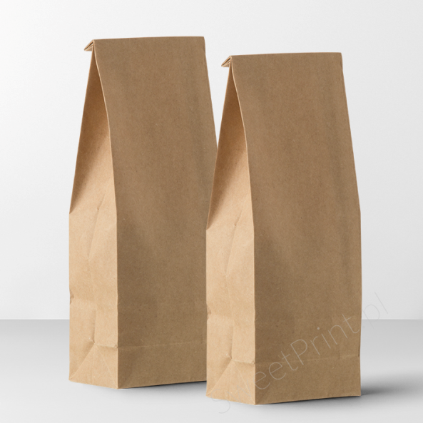 torebki pakowe, klockowe z brązowego papieru - SweetPrint.pl