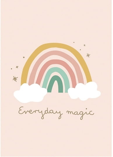 blok rysunkowy + plakat z tęczą do pokoju dziecięcego  SweetPrint.pl