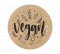 naklejki z napisem vegan - naklejki kraft - SweetPrint.pl