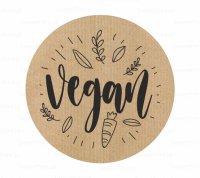 Naklejki na papierze kraft EKO - VEGAN