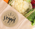 naklejki z napisem vegan - naklejki kraft - SweetPrint.pl