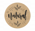 naklejki z napisem natural - naklejki kraft - SweetPrint.pl