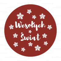 Naklejki na Boże Narodzenie - ŚNIEŻYNKI - czerwone