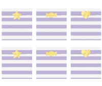 Torebki papierowe na słodycze - YUMMY - liliowe paski