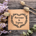 Personalizowana pieczątka ślubna  - wianek serce - SweetPrint.pl