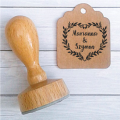 Personalizowany stempel ślubny - wianek serce - SweetPrint.pl