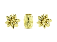 Wstążka dekoracyjna i rozetki ZŁOTE