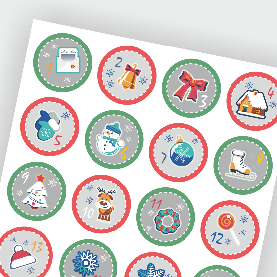 naklejki adwentowe - SweetPrint.pl