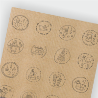 Naklejki  KRAFT do kalendarza adwentowego 