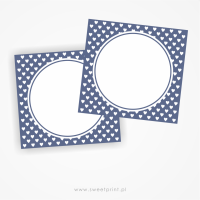 Mini kartki / bileciki do wydruku - NAVY  LOVE