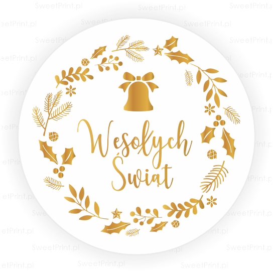 naklejki świąteczne wesołych świąt - SweetPrint.pl