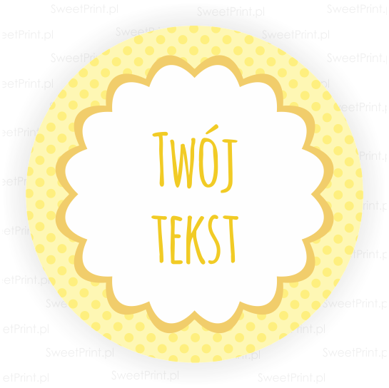 okrągłe naklejki z własnym tekstem