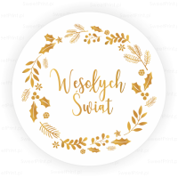 Naklejki na Boże Narodzenie - ZŁOTE ŚWIĘTA 