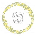 PERSONALIOZWANE NAKLEJKI Z KWIATOWĄ RAMKĄ