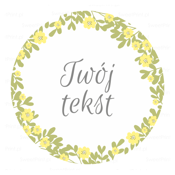 PERSONALIOZWANE NAKLEJKI Z KWIATOWĄ RAMKĄ