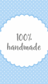 wizytówka etykieta drukowana do oznaczania produktów handmade / 100% handmade
