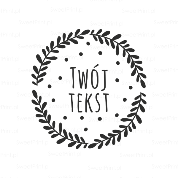 PERSONALIZOWANY STEMPEL Z WIANKEM