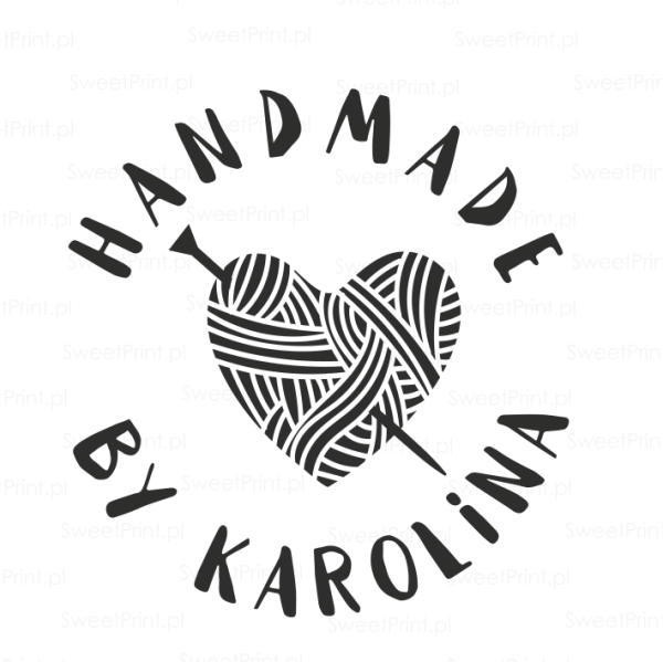 personaizowana PIECZĄTKA z kłębkiem włóczki