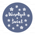 naklejki z napisem wesołych świąt