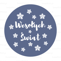 Naklejki na Boże Narodzenie - ŚNIEŻYNKI - granatowe