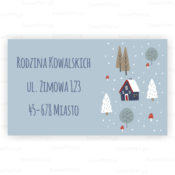 naklejki adresowe na Boże Narodzenie - SweetPrint.pl