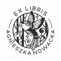 Stempel exlibris z kolibrem – wzór graficzny kolibra