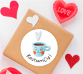 Naklejki walentynkowe z kubeczkiem - SweetPrint.pl