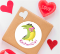 Naklejki walentynkowe z krokodylem - SweetPrint.pl