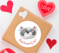 Naklejki walentynkowe z misiem - SweetPrint.pl