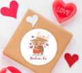 Naklejki walentynkowe z zakochanymi jelonkami - SweetPrint.pl