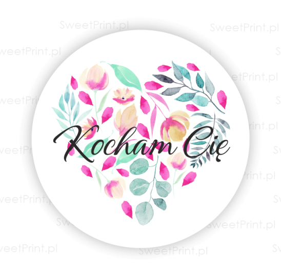 Naklejka walentynkowa natural heart - SweetPrint.pl