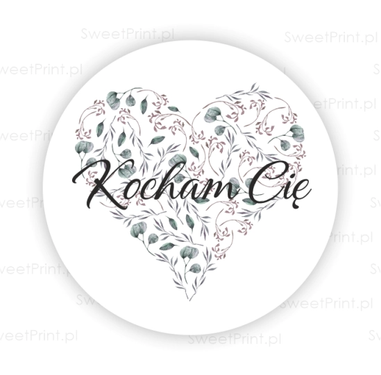 Naklejka walentynkowa natural heart - SweetPrint.pl