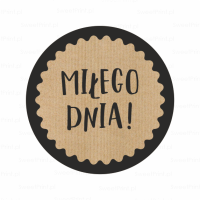 Naklejki KRAFT  - MIŁEGO DNIA!