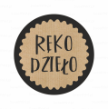 naklejki eko z napisem rękodzieło - SweetPrint.pl