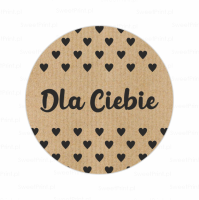 Naklejki kraft z serduszkami - DLA CIEBIE