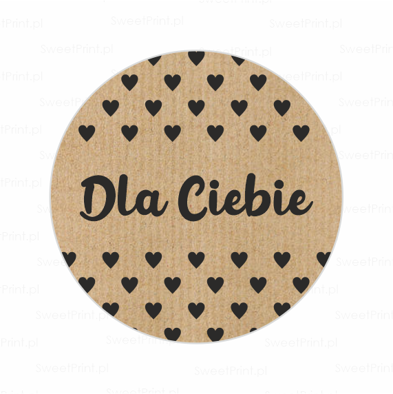 NAKLEJKI KRAFT Z NAPISEM DLA CIEBE - SweetPrint.pl