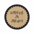 Naklejki KRAFT - DZIĘKUJĘ ZA ZAKUPY - SweetPrint.pl