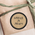 Naklejki KRAFT - DZIĘKUJĘ ZA ZAKUPY - SweetPrint.pl