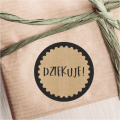 Naklejki KRAFT - DZIĘKUJĘ - SweetPrint.pl
