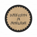 Naklejki KRAFT - DZIĘKUJEMY ZA ZAMÓWIENIE - SweetPrint.pl