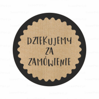 Naklejki KRAFT - DZIĘKUJEMY ZA ZAMÓWIENIE