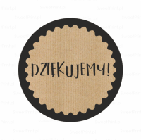 Naklejki KRAFT - DZIĘKUJEMY